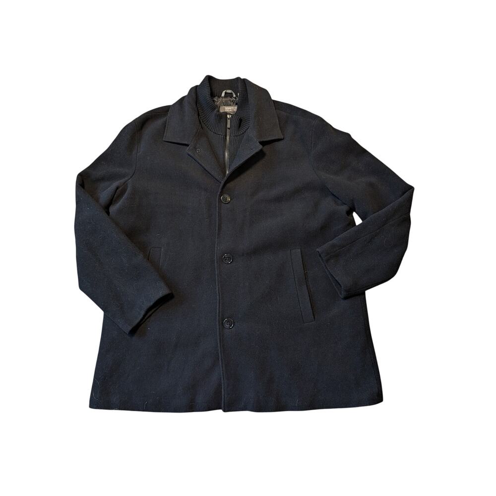 Kenneth Cole Reaction Men’s Black Wool Blend 3-in-1 Layered Winter Coat Size 2XL